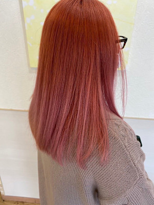 【hair salon Wish】ピンクカラー