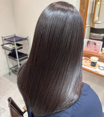 髪質改善/メテオカラー/カーキグレー/艶カラー