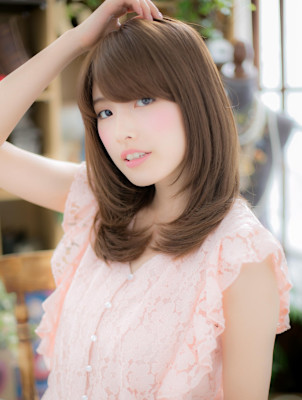 好感度☆大人かわいい厚めバングストカール　姫カットレイヤー