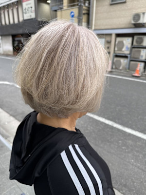 ブリーチ無し白髪ぼかしカラー【錦糸町北口】