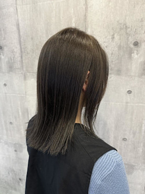 ワンカラー トーンダウン シアーグレージュ