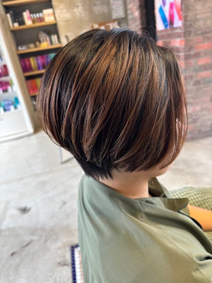大人ボブ/前下がり/美シルエット/小顔カット