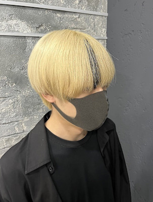 メンズマッシュ／ハイトーンブロンドカラー／池袋／池袋東口店