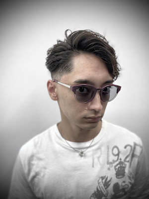 パーマ×フェードスタイル/美容院/メンズカジュアル