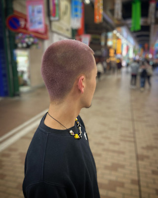 坊主×ピンク