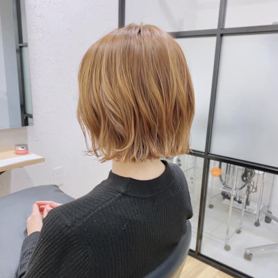 Francesca.bob×明るめ切りっぱなしボブ