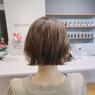 Francesca.bob×切りっぱなしボブブラウンベージュ