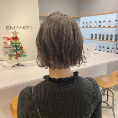 Francesca.bob×オリーブグレージュ