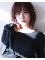 こなれミディ  ウェーブパーマ  ウェットヘア ネビージュ