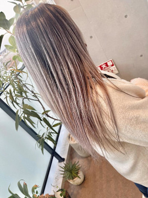 バレイヤージュ/シルバーベージュ