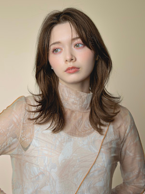   鎖骨ボブ×レイヤースタイル×enntaku新宿