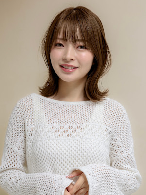  鎖骨ボブ×レイヤースタイル×enntaku新宿