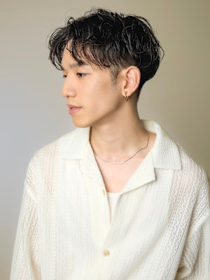 メンズパーマ×黒髪スタイル×enntaku新宿