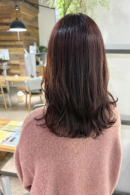 ボルドー／暗髪