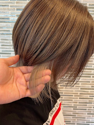 黒髪 ボブルフ ネビージュ 小顔 ワンレン 北越谷 髪質改善