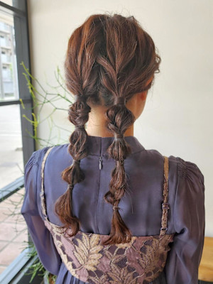 ツイン編み下ろし