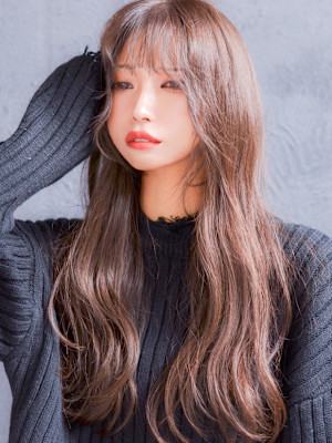 アッシュグレージュロング