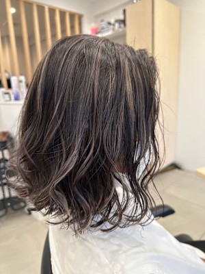 ハイライト/ホワイト/シルバー/白髪ぼかしハイライト