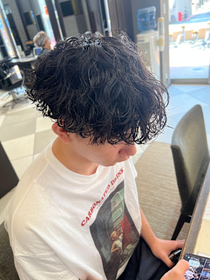 メンズ波巻きミックスツイストスパイラルパーマ