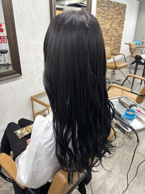 エクステ/黒髪/艶髪/長さだしエクステ/池袋