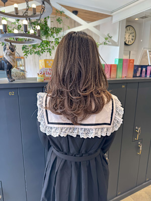 ミディアムレイヤー/透明感カラー/レイヤーカット/韓国ヘア