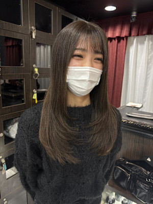 アッシュカラー/ミディアムレイヤー/錦糸町北口