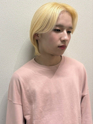 SEVENTEENジョンハン風抜きっぱなしブロンド/韓国メン