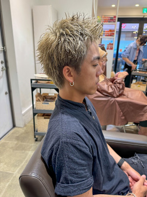 スパイキーショート/メンズショート/アップバング/越谷