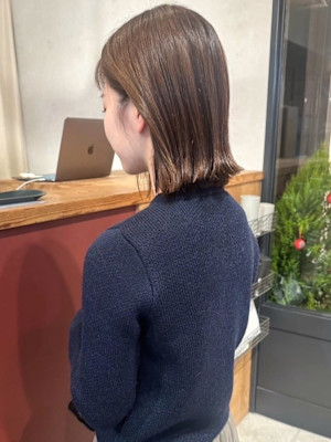 メルティカラー　切りっぱなしボブ　艶トリートメント　艶髪