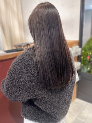 グレージュカラー　透明感カラー　髪質改善トリートメント　艶髪