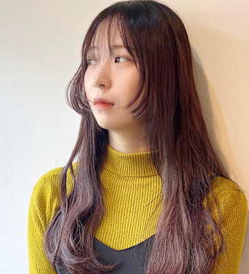 姫カットロングローレイヤー×レッドバイオレット