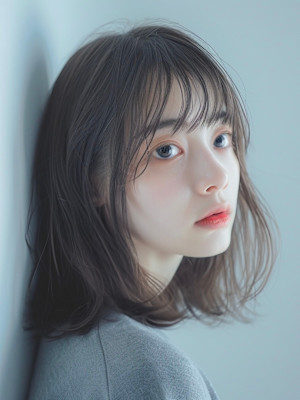 モノトーングレージュ×ラフボブスタイル【髪質改善　梅田】