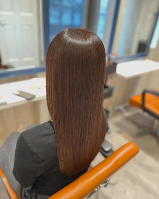 ストレート×ブラウン