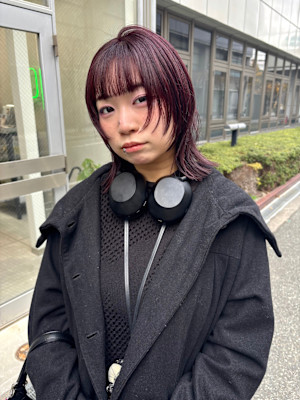 【KARIN】レイヤーカット×ボルドーカラー