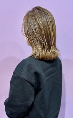 メテオカラー×ハイライトボブ