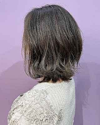 グレーベージュボブレイヤー［髪質改善/髪質改善カラー］
