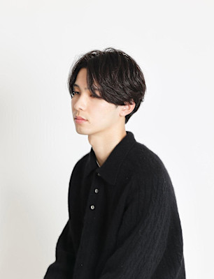 メンズ流しパーマ