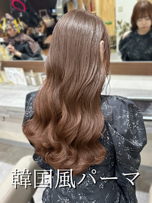 パーマ/パーマスタイル/コテ巻き風パーマ/レイヤーカット