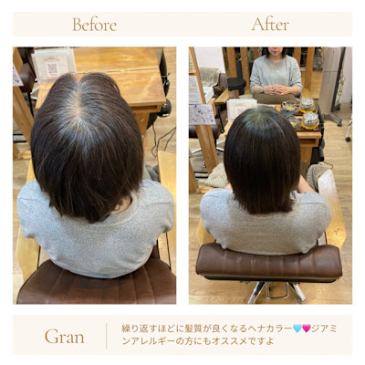 お客様髪質改善データ1570（ヘナカラー）