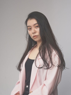 かきあげくびれダークアッシュゆるふわ巻き