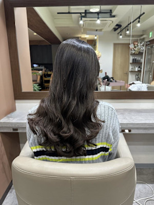 コテ巻き風パーマ/韓国風パーマ/レイヤースタイル