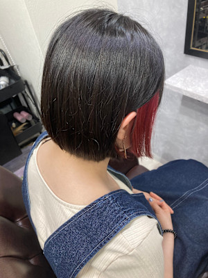 イヤリングカラーレッド