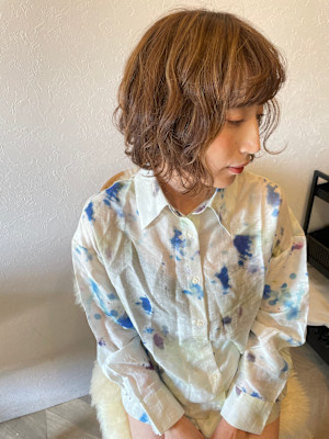 ふわふわウェーブ bob style