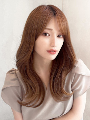 韓国ヘア/レイヤーカット/前髪あり/20代30代/ネビージュ