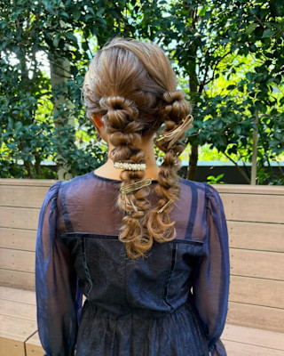 《花屋併設》ツインアレンジお呼ばれヘア