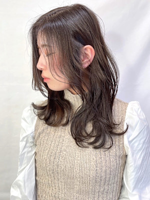 【MICHI 富田店　古作蓮】レイヤーカット　艶感　ブラウン