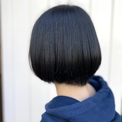 【ショートボブ】重めボブ／カジュアル