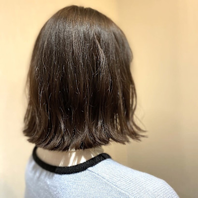 【外はねボブ】ニュアンスパーマ／ナチュラル