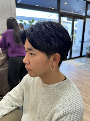 『ニュアンスパーマ』　センターパート