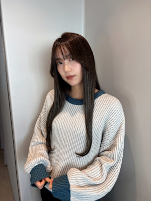 柔らか酸性ストレート×オリーブカラー